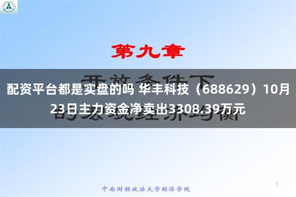 配资平台都是实盘的吗 华丰科技（688629）10月23日主力资金净卖出3308.39万元